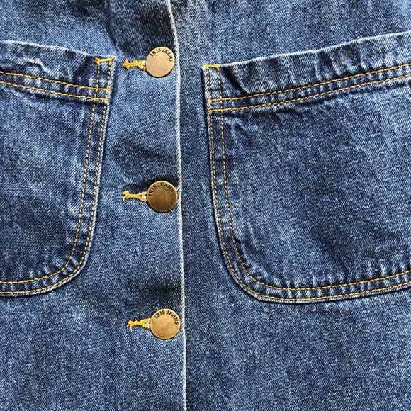 Iris Jeans button up denim mini skirt. - Picture 2 of 2
